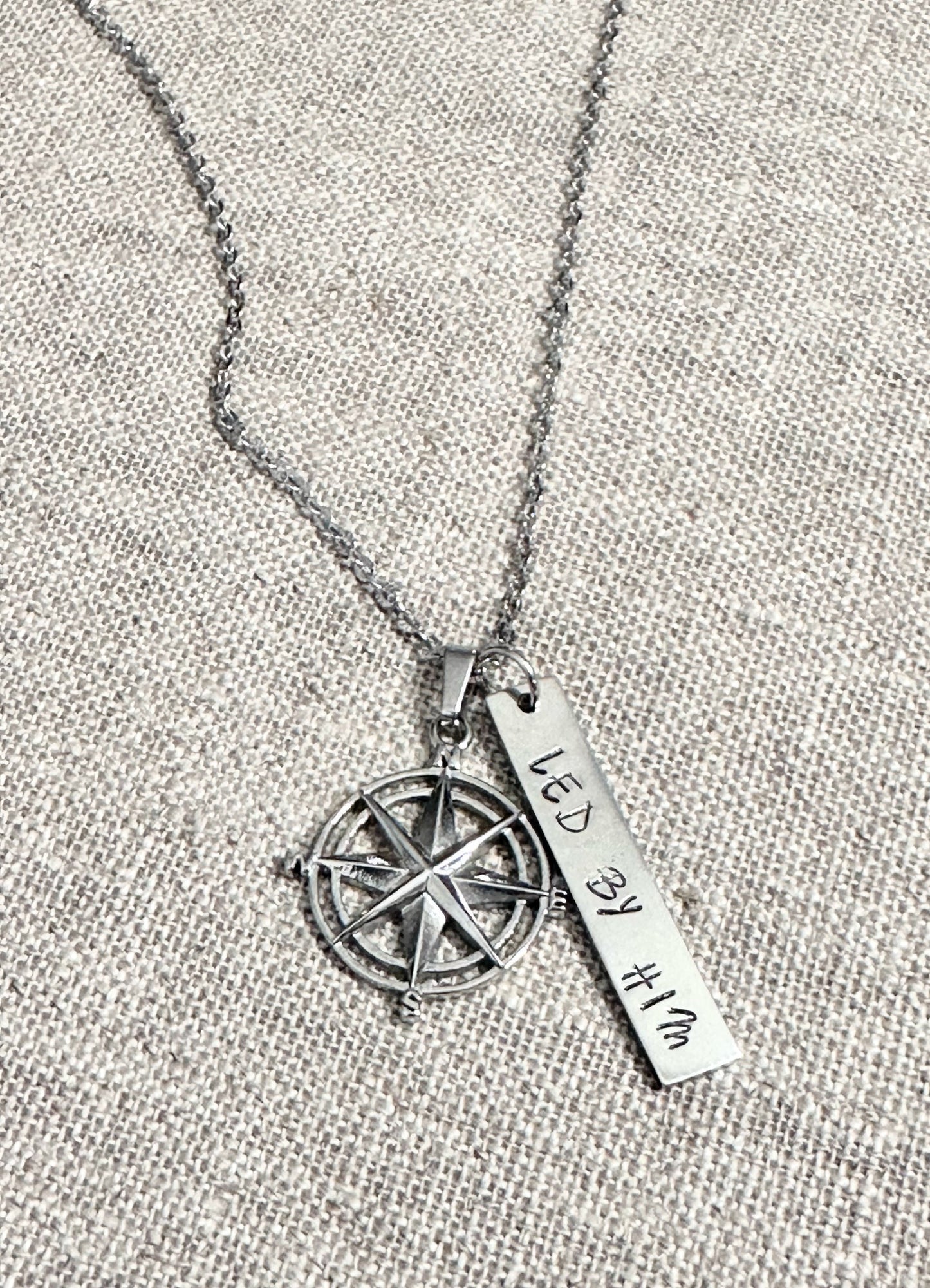 Led by Him – Compass Necklace