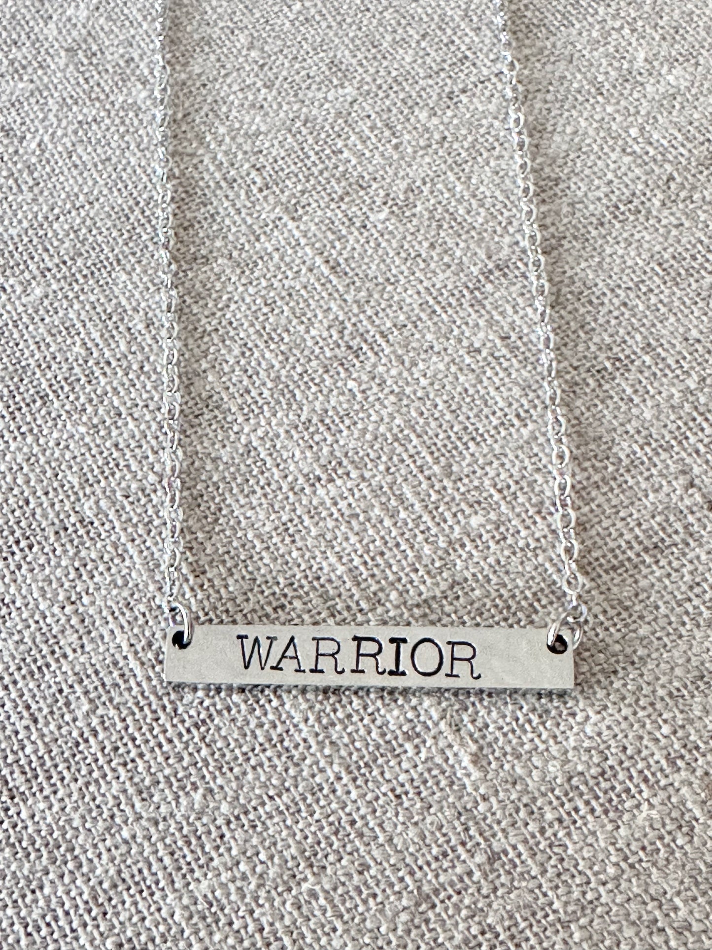 “Warrior” — Hand-Stamped Necklace