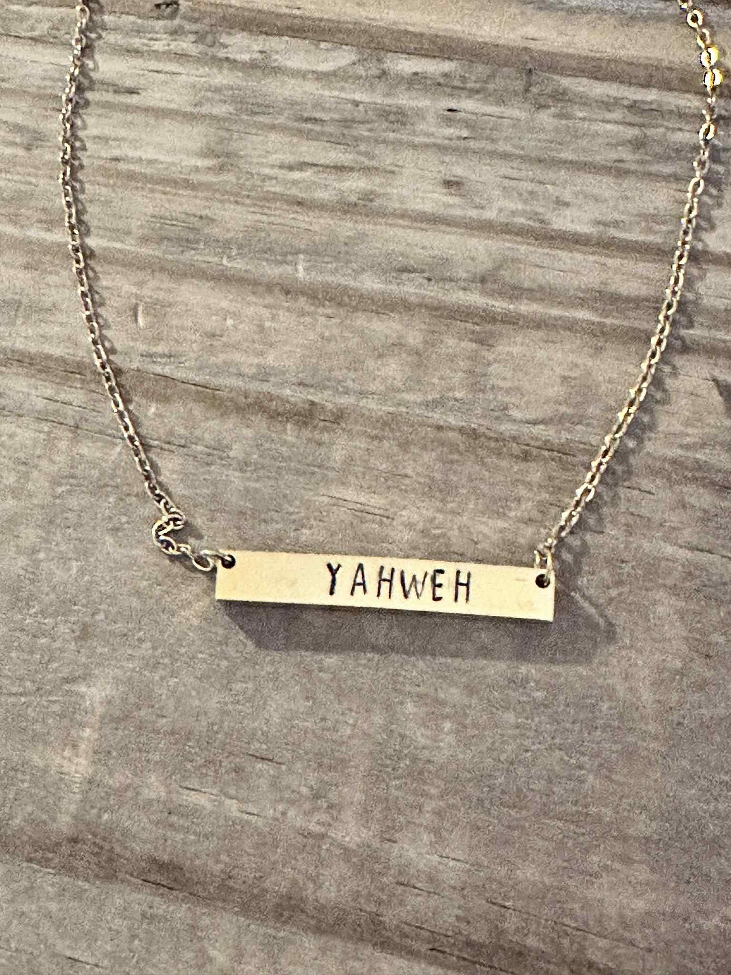 “Yahweh” — Hand-Stamped Necklace