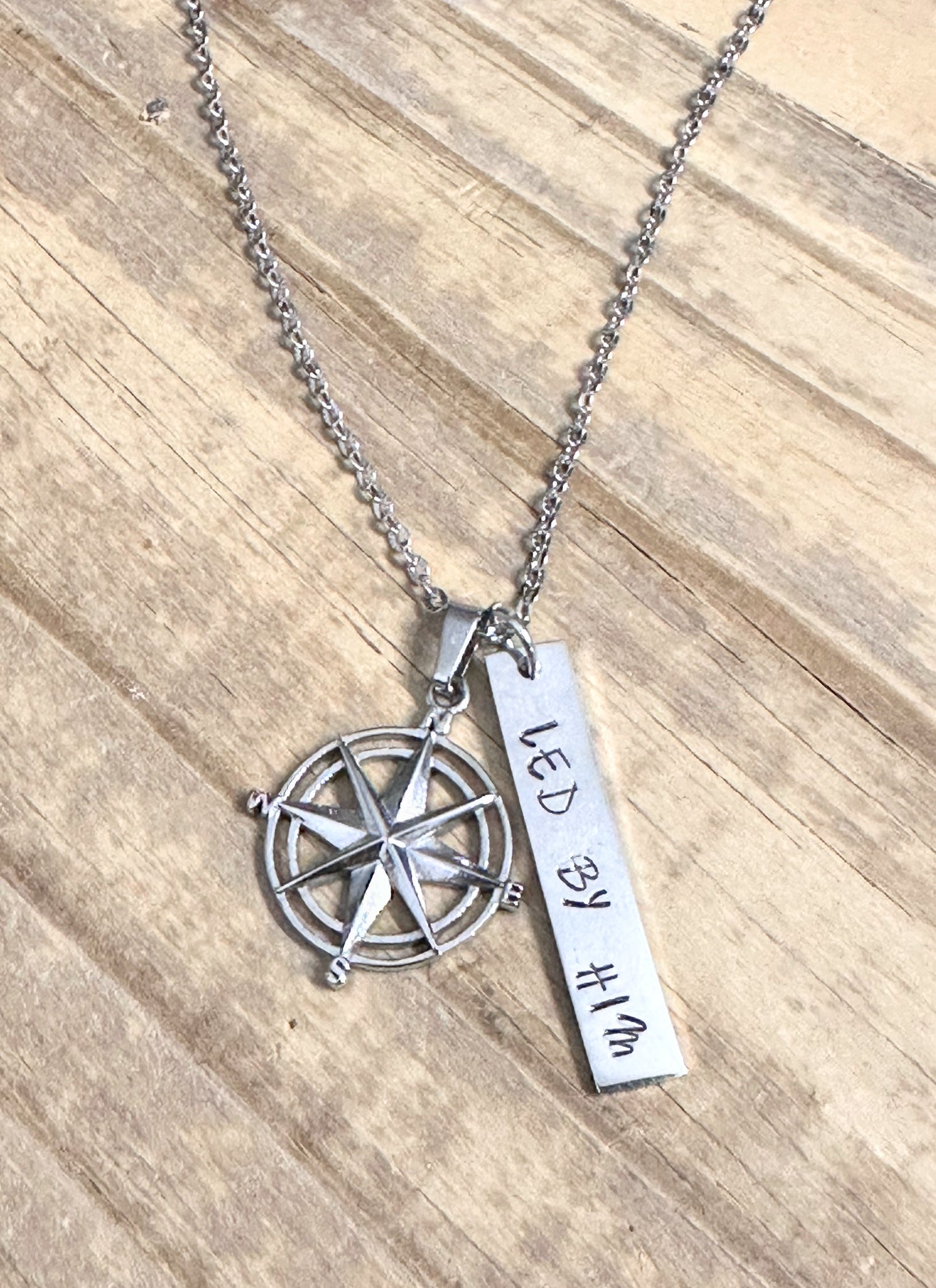 Led by Him – Compass Necklace