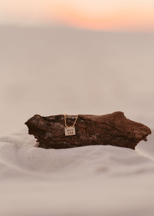 "But God" - Hand-stamped Necklace