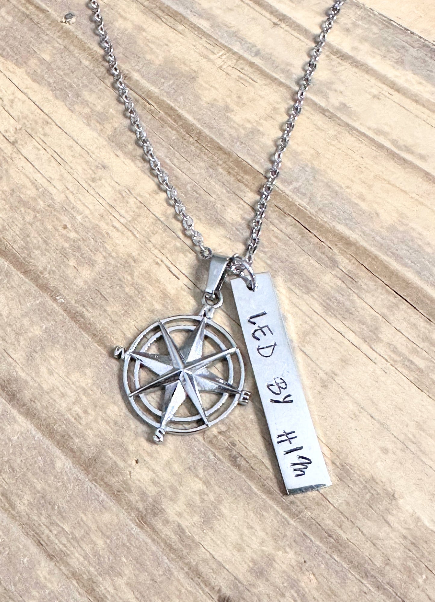 Led by Him – Compass Necklace