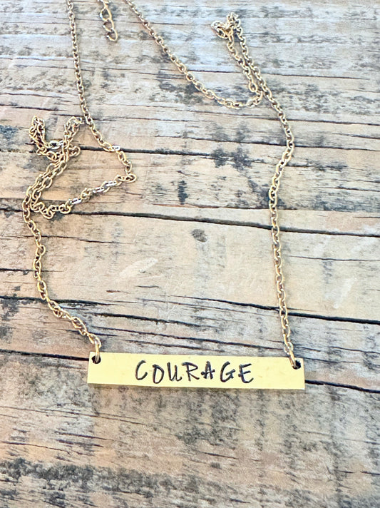“Courage” Necklace | Psalm 31:24
