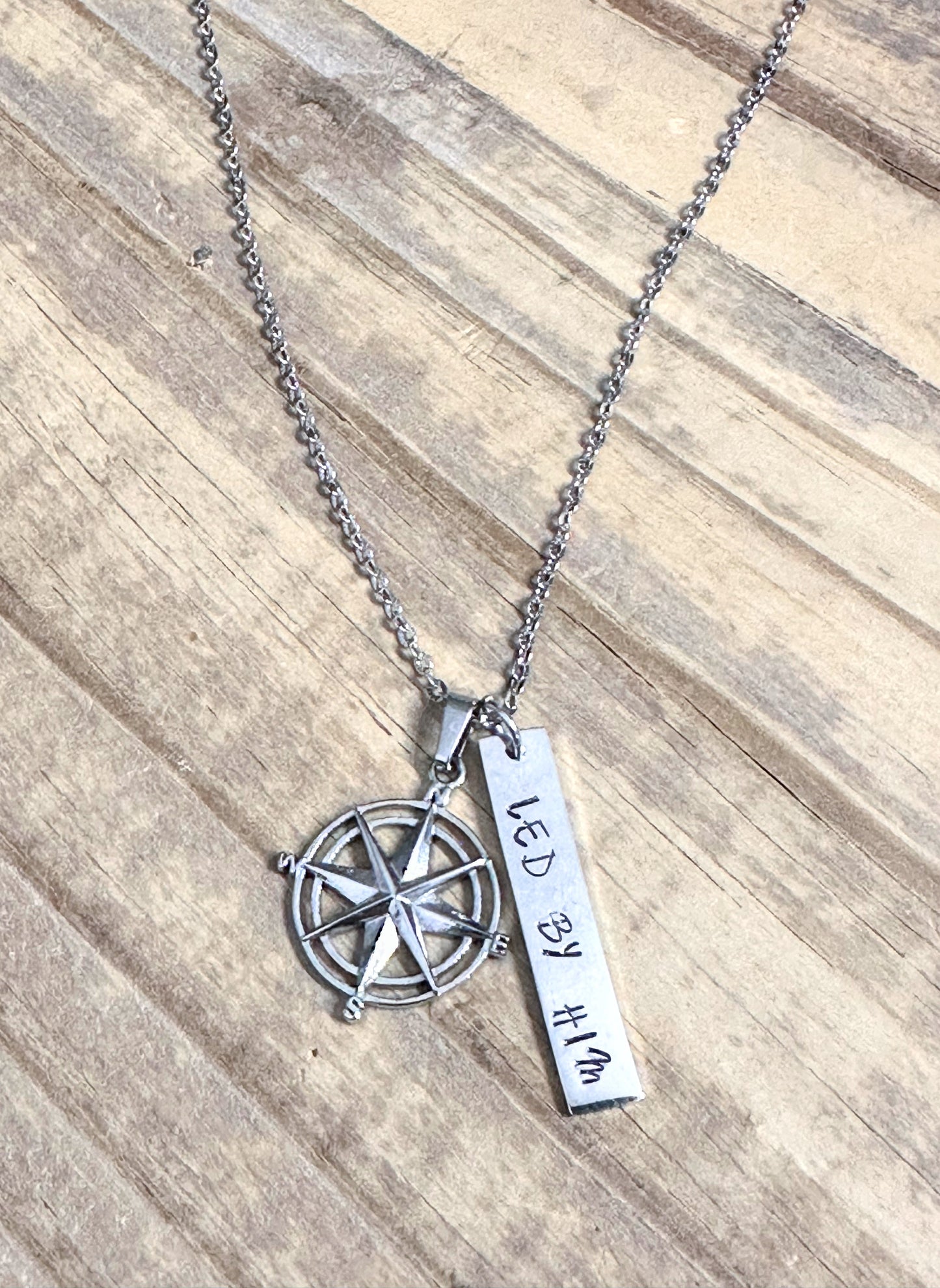 Led by Him – Compass Necklace