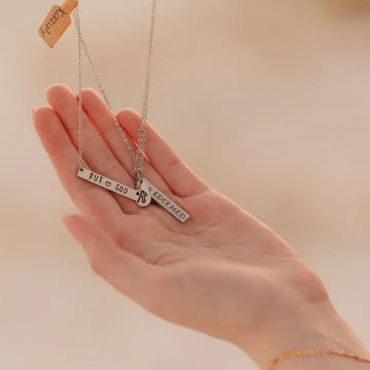 "But God" - Hand-stamped Necklace