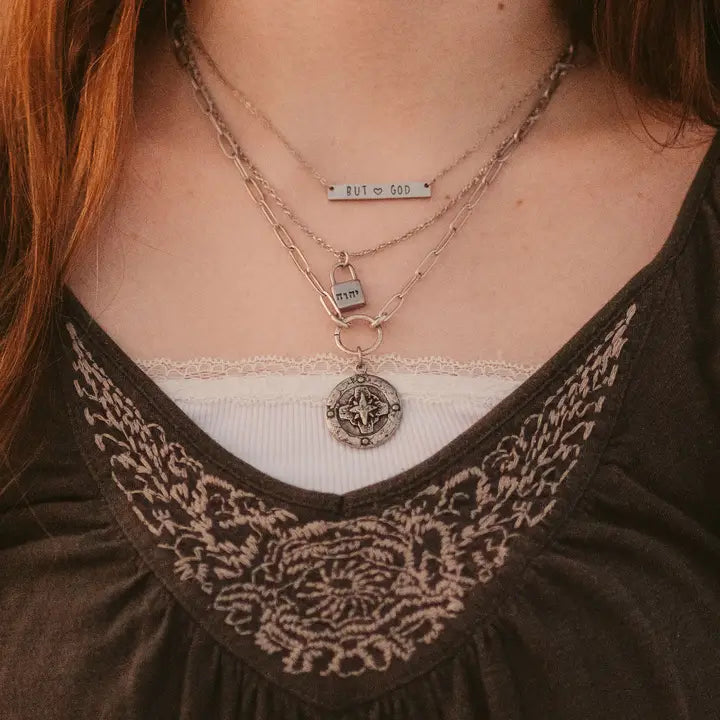 "But God" - Hand-stamped Necklace