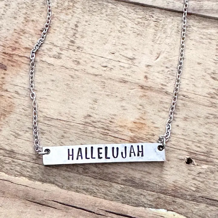 "Hallelujah" - Hand-stamped Necklace