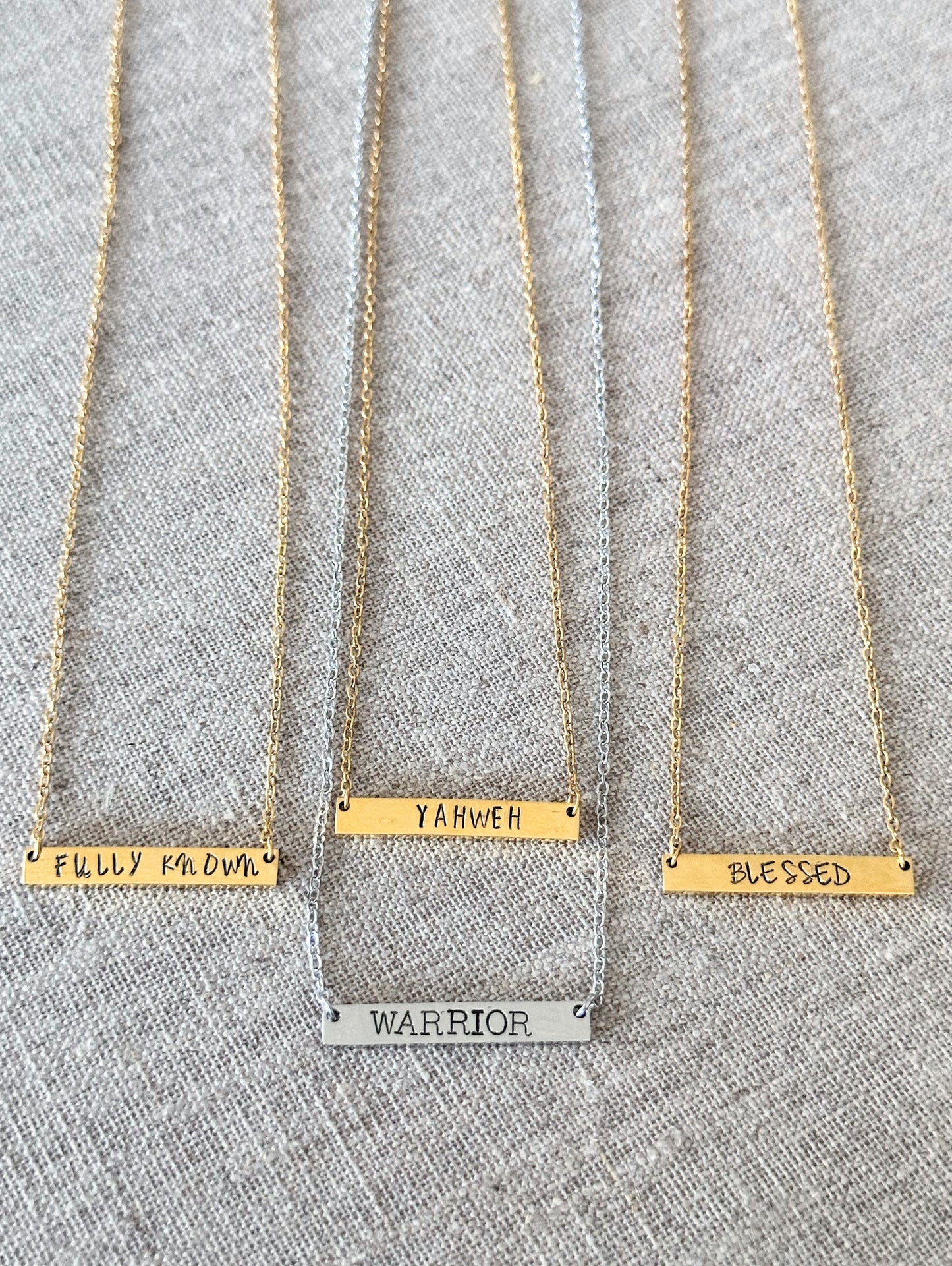 “Blessed” — Hand-Stamped Necklace