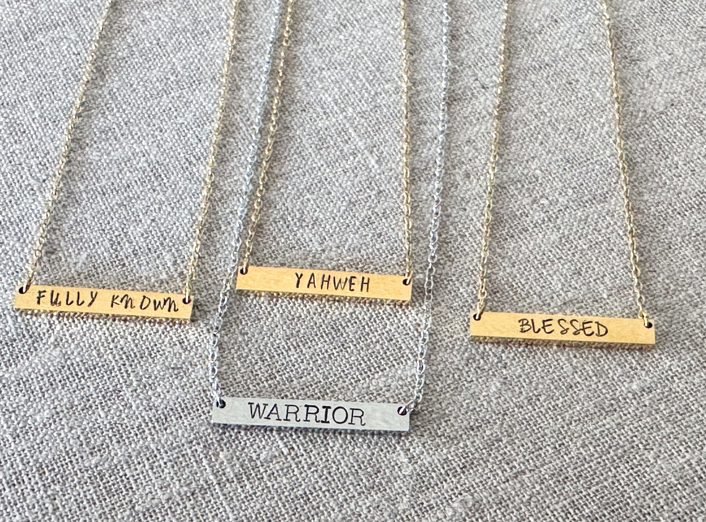 “Yahweh” — Hand-Stamped Necklace