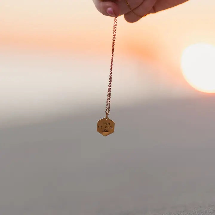 "New Mercies" - Hand-Stamped Necklace