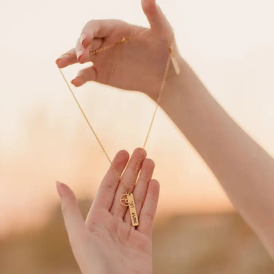"Not Alone" – Hand-Stamped Necklace | Isaiah 43:2