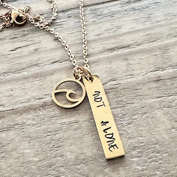 "Not Alone" – Hand-Stamped Necklace | Isaiah 43:2