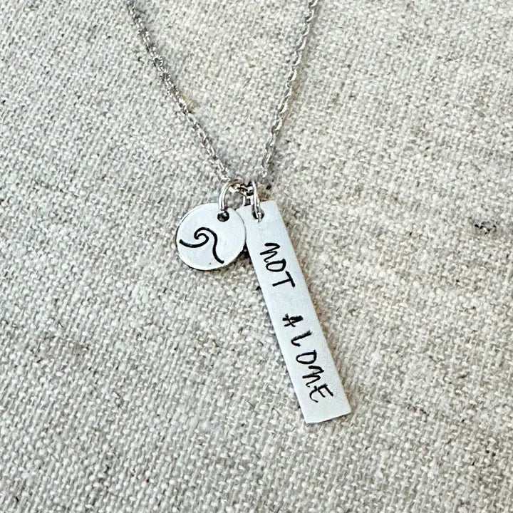 "Not Alone" – Hand-Stamped Necklace | Isaiah 43:2