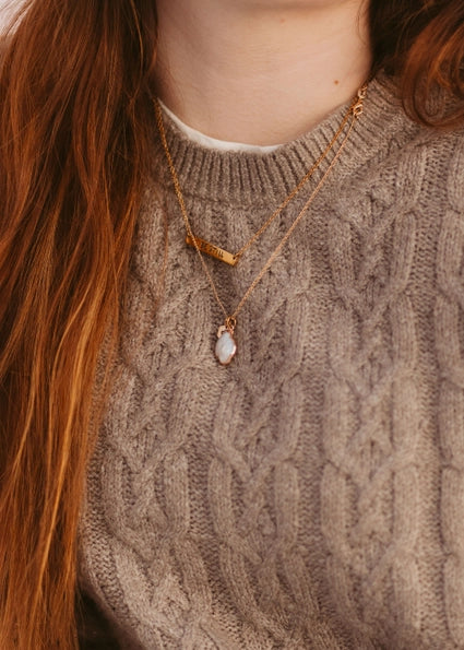 Pearl & Cross Necklace | "The Priceless Pearl"