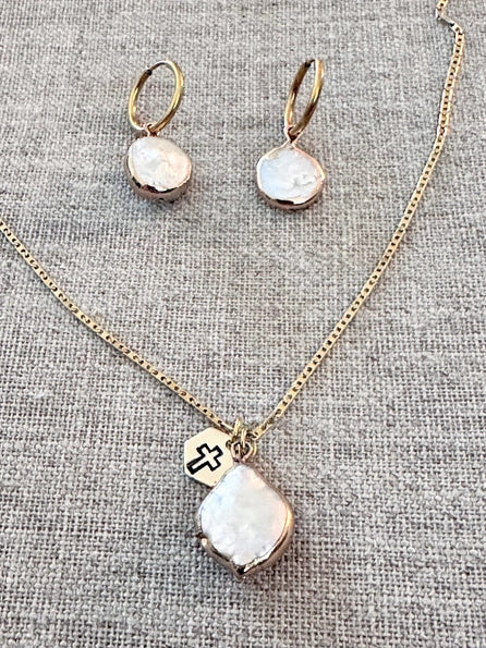 Pearl & Cross Necklace | "The Priceless Pearl"
