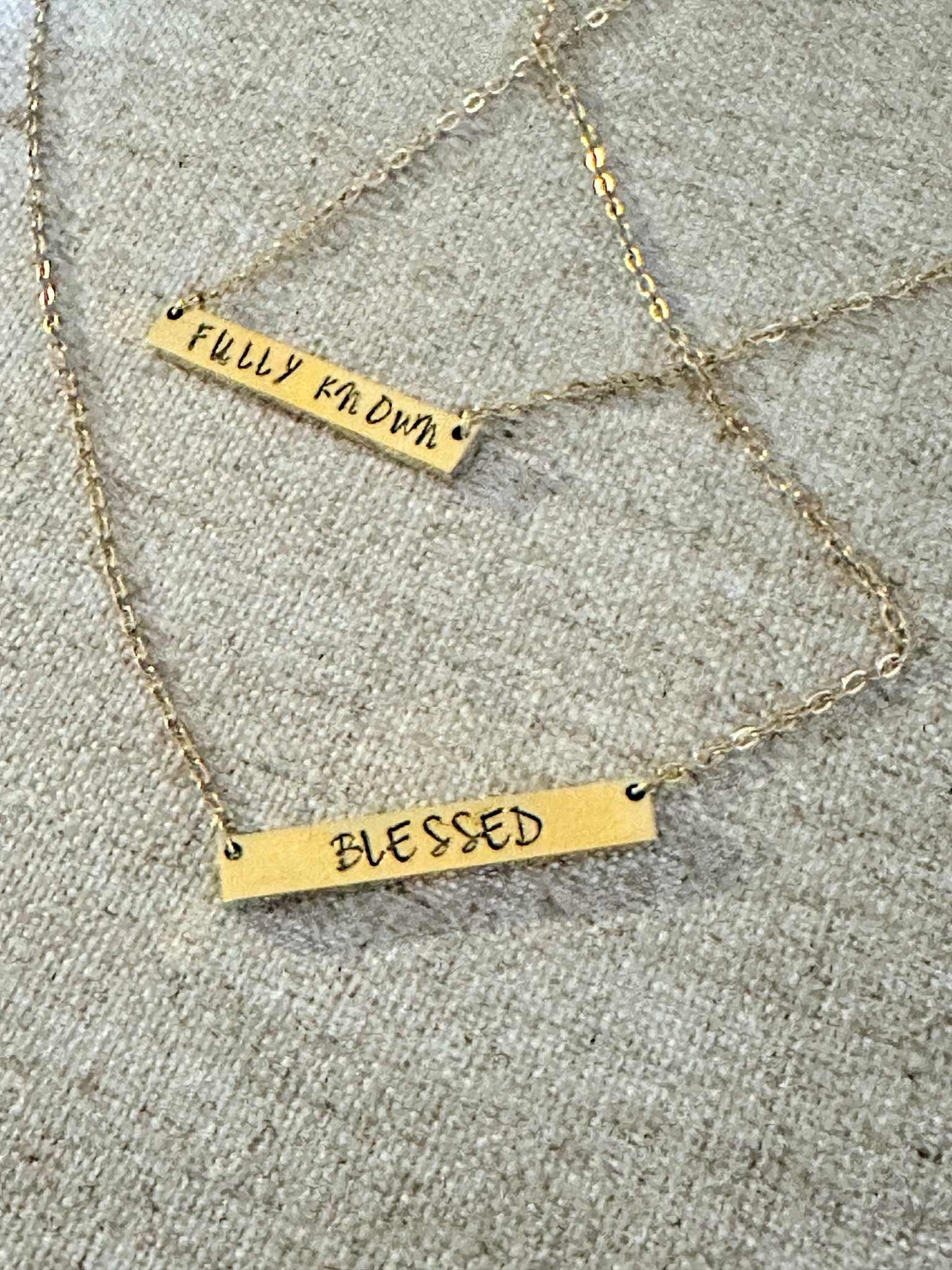 "Fully Known” — Hand-stamped Necklace