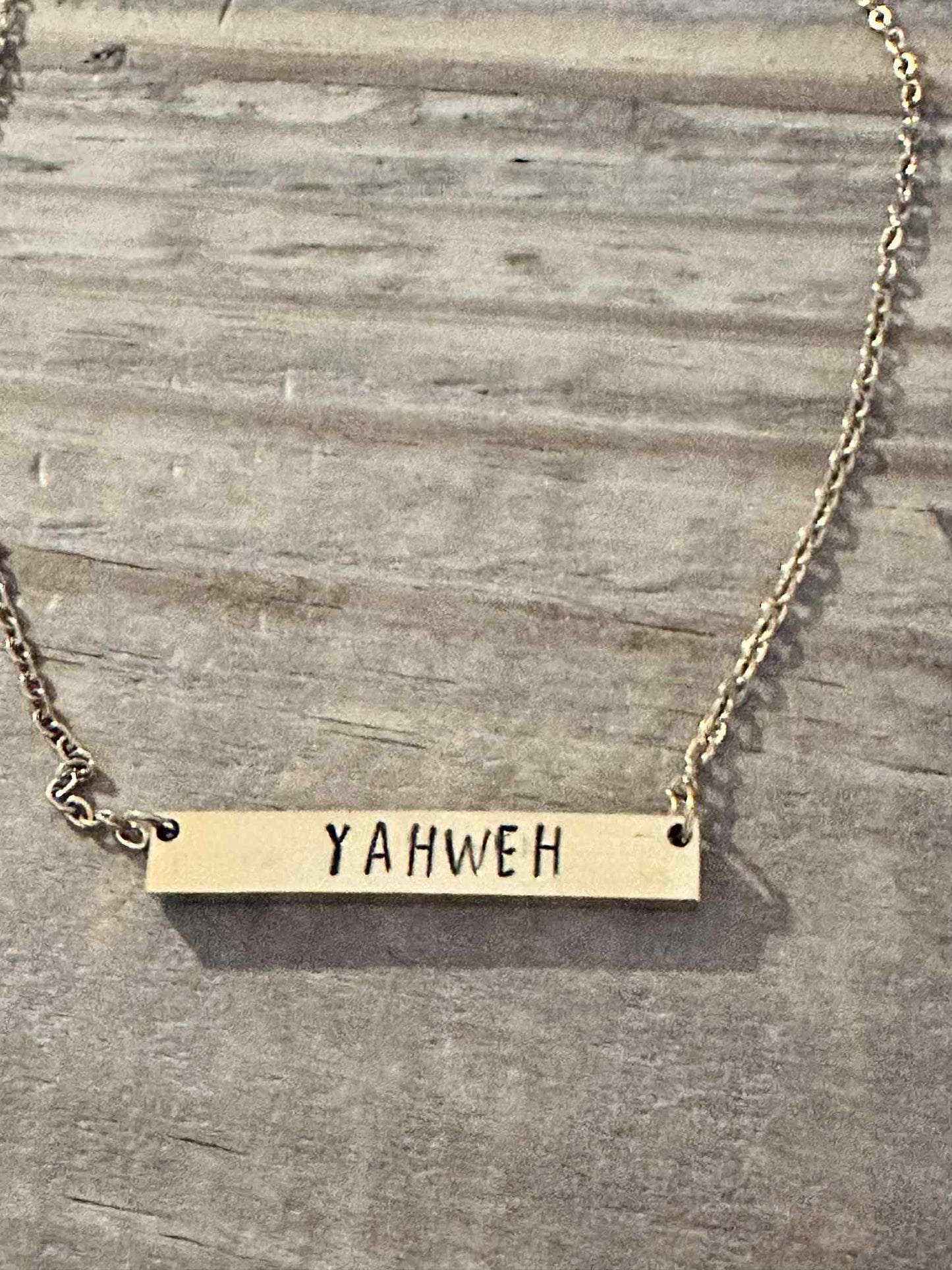 “Yahweh” — Hand-Stamped Necklace
