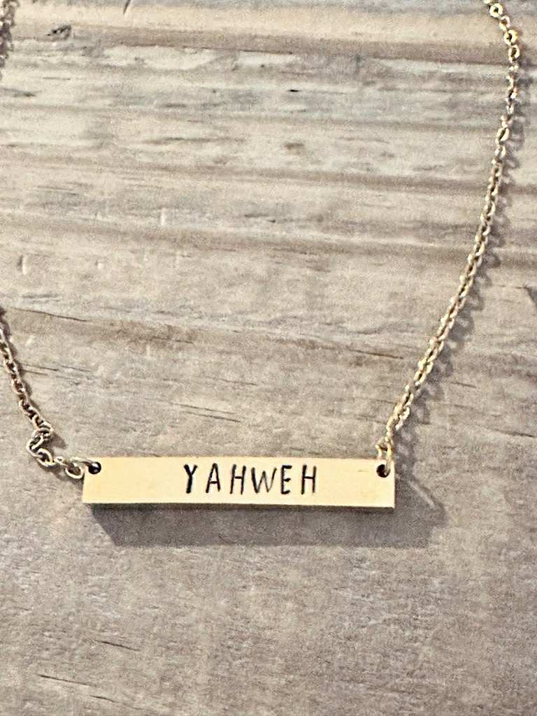 “Yahweh” — Hand-Stamped Necklace