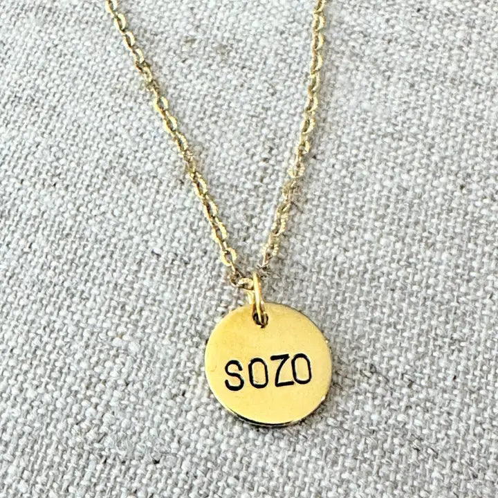 "Sozo" - Hand-Stamped Necklace