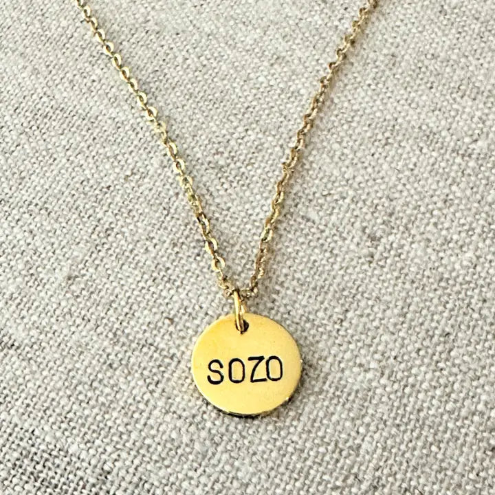 "Sozo" - Hand-Stamped Necklace