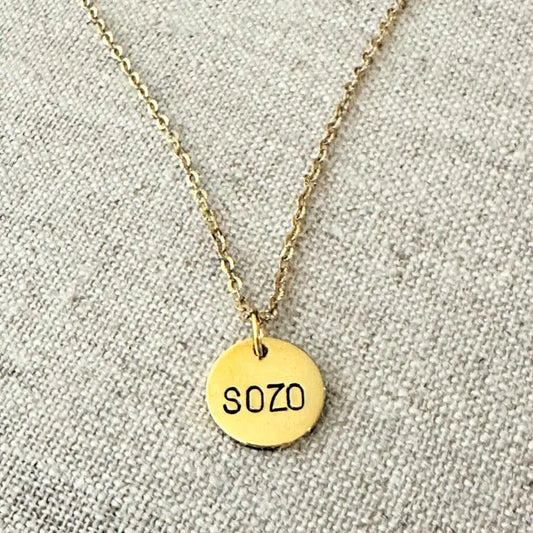 "Sozo" - Hand-Stamped Necklace