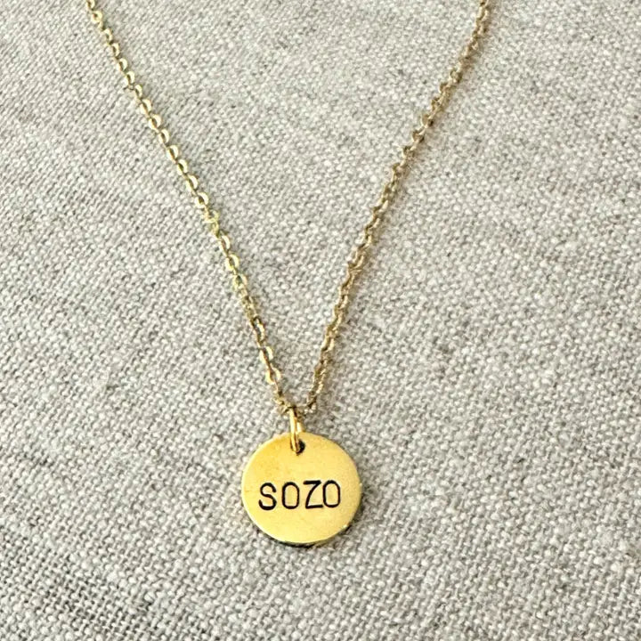 "Sozo" - Hand-Stamped Necklace