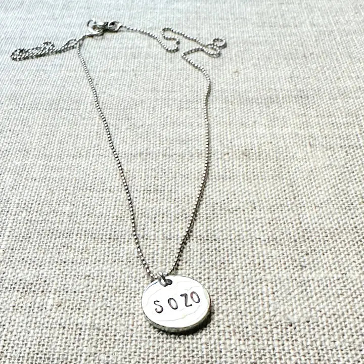 "Sozo" - Hand-Stamped Necklace