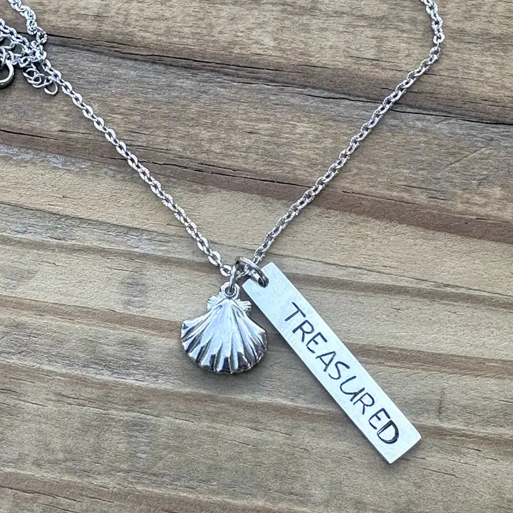 "Treasured" - Hand-stamped necklace